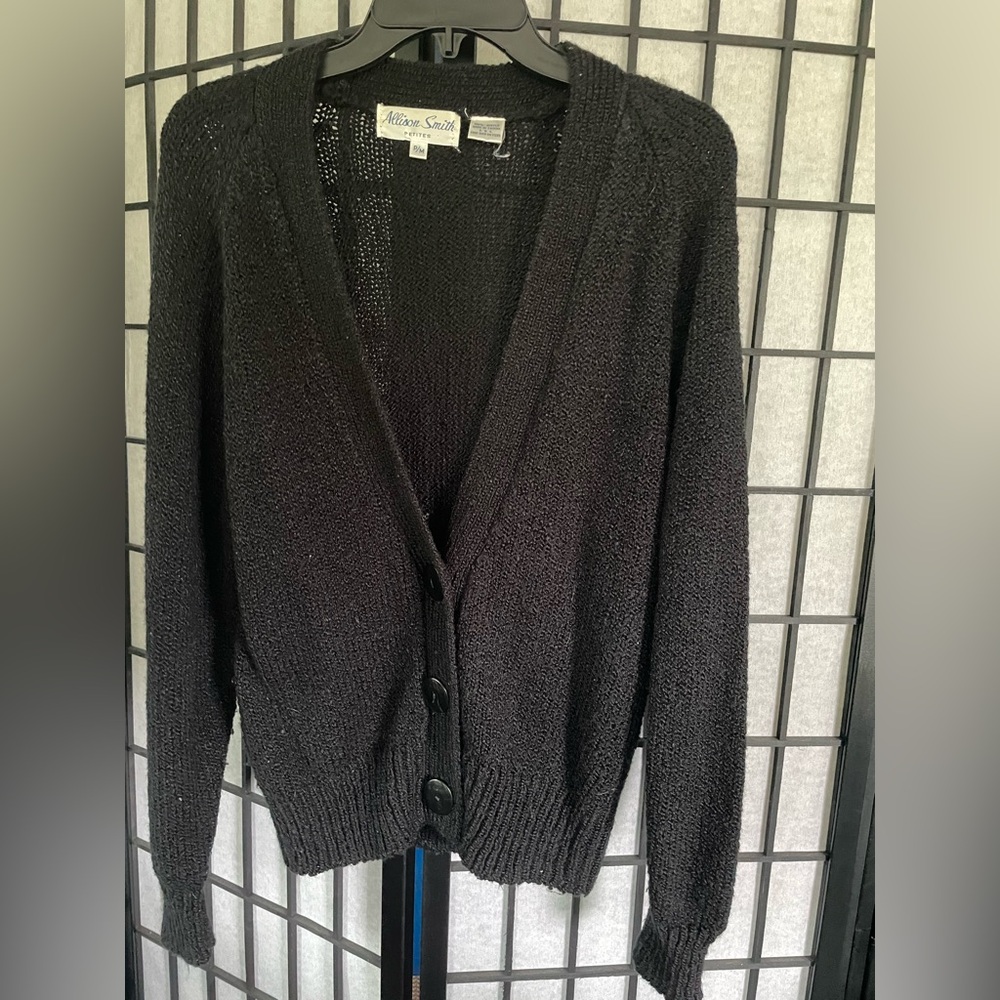 Forever 21 Black Cardigan Sweater V-Neck Knit